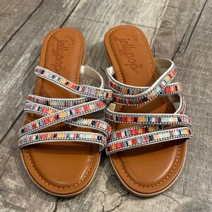 4/$30 Jellypop Colorful Beaded Sandals size 8.5
